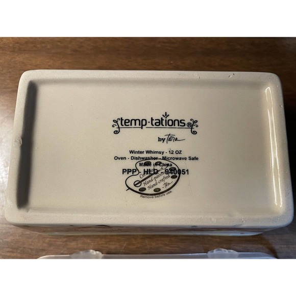 3 Temptations Christmas 12 Oz Mini Loaf Pan w/Lid/Box Bakeware - Picture 10 of 10